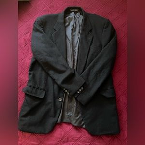 Men’s black blazer.